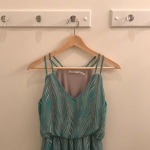 Poetry Dress - Teal + Nude Zebra Print